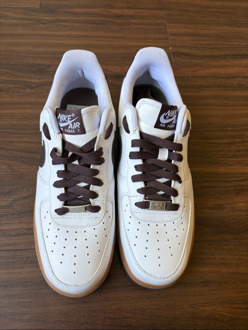 Nike Air Force 1 Low — White and Brown
